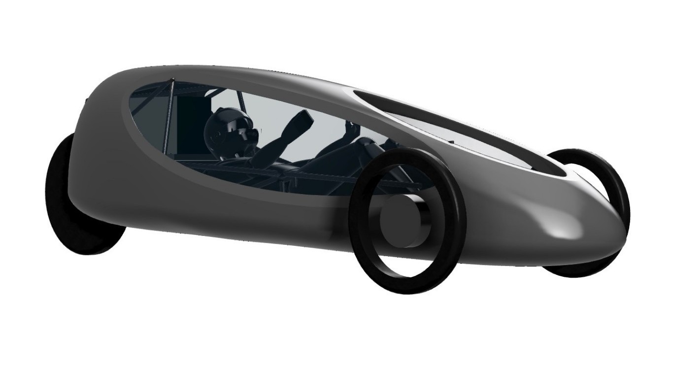 Render of the Hydrogen Endurance Vehicle for the Shell Eco-Marathon